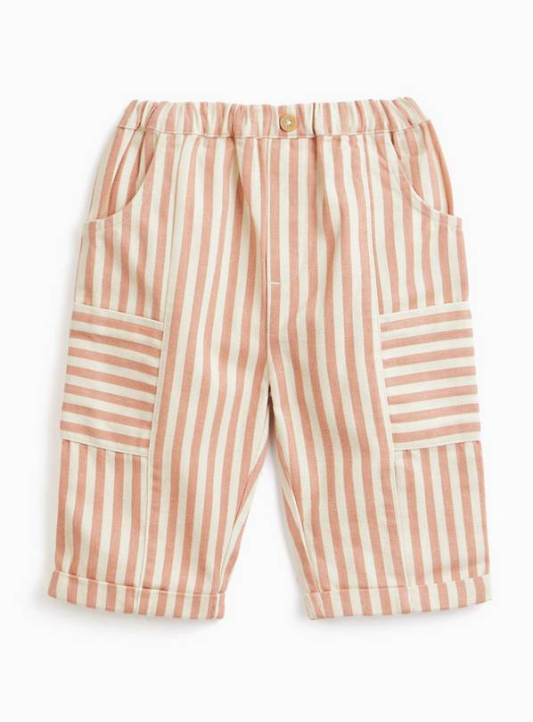 Cream Stripe Trousers 3-6 months